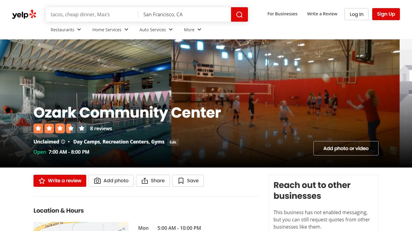 OZARK COMMUNITY CENTER - Day Camps - Yelp